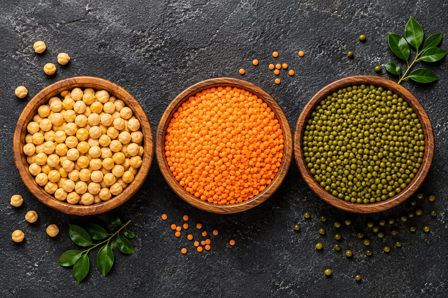 Pulses (Chickpeas, Lentils, Mung)